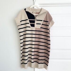 Entro Brown and Black Sweater Dress